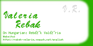 valeria rebak business card